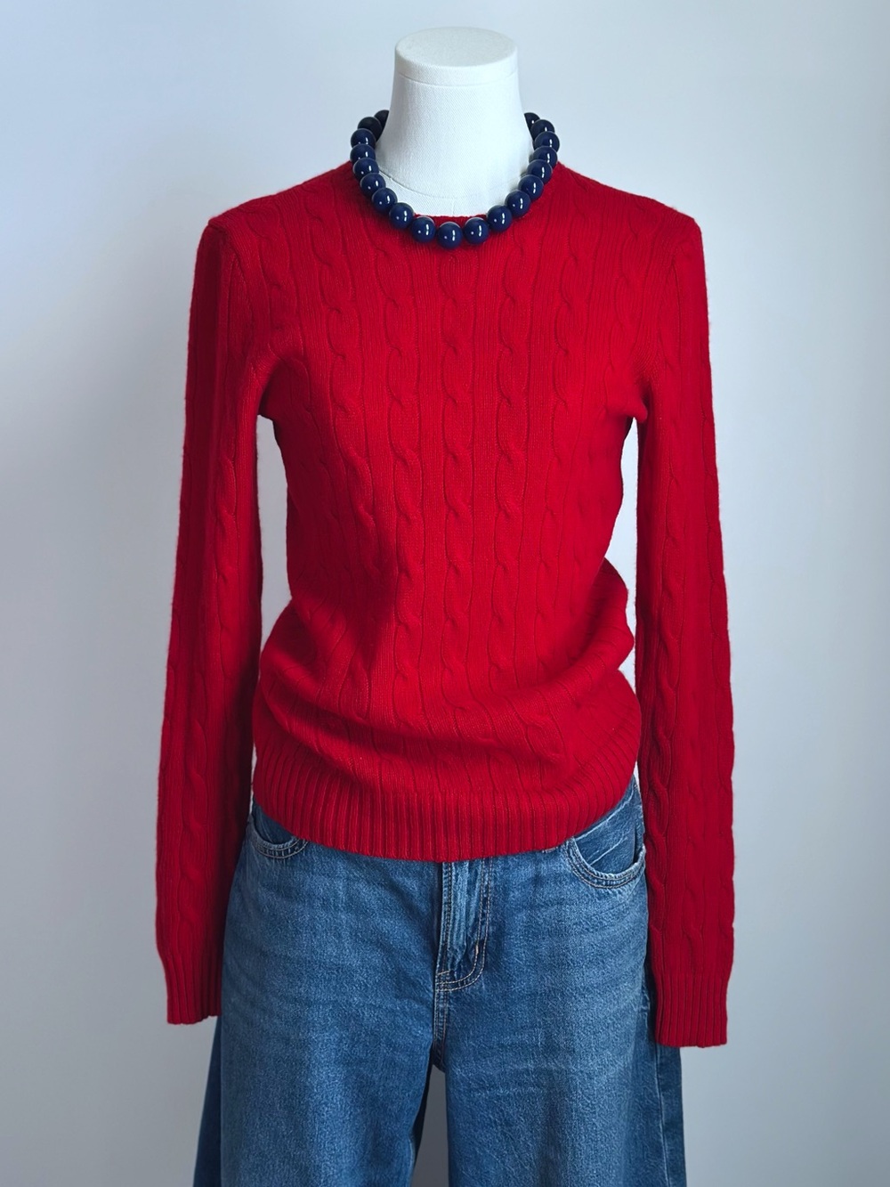 Polo Ralph Lauren Excellent Cashmere Cable Knit Sweater Women’s S Red